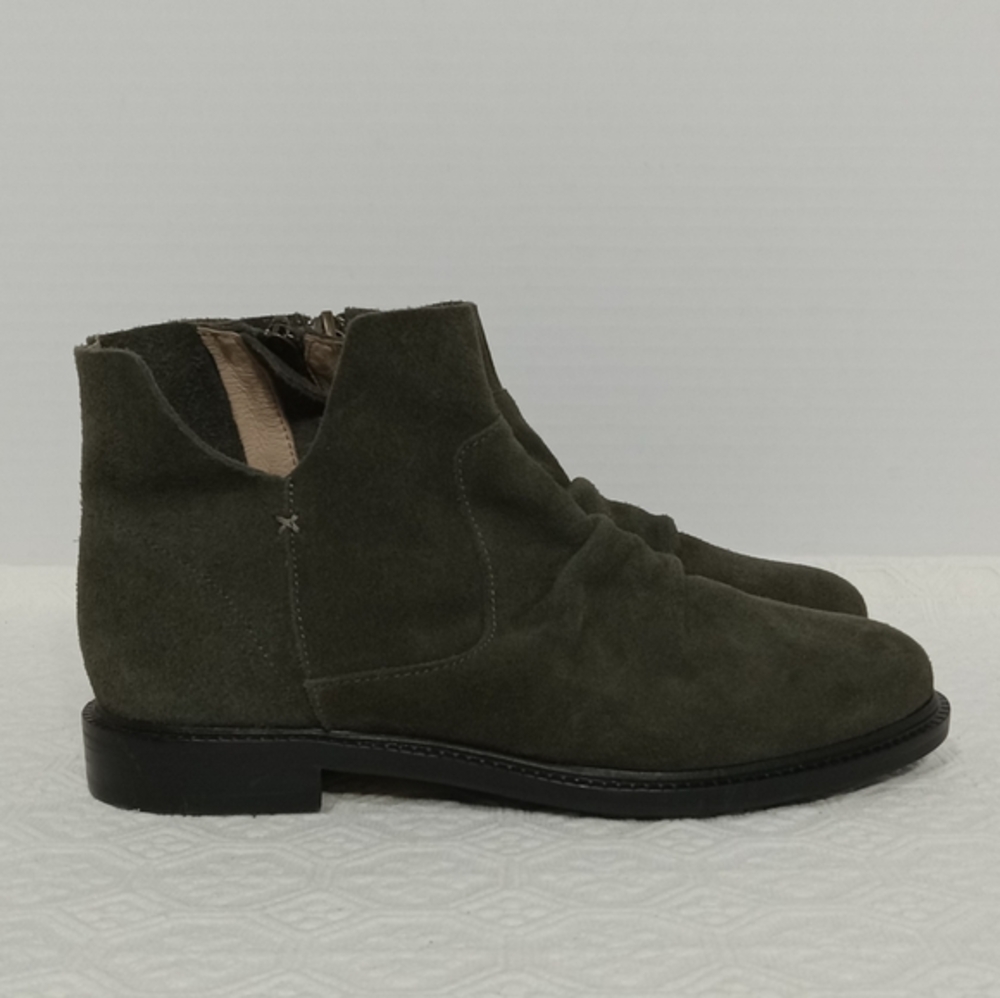 KELSI DAGGER Brooklyn Green Slouch Ankle Boots Women's Size 7